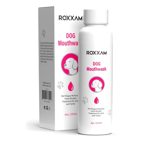 ROXXAM Dog Mouthwash: Advanced Dental Care Water Additive for Dogs | Keep Dog Breath Fresh and Teeth Clean | Supports Gum Health | Eliminates Bad Breath, Whitens Teeth, Prevents Cavities