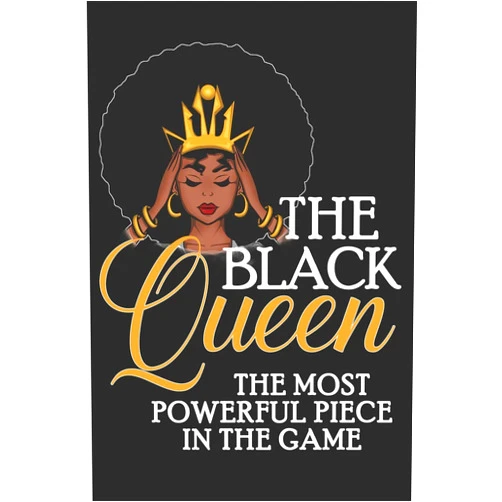 By Sandra Mcdyess (Author) The Black Queen The Most Powerful Piece In The Game: Melanin Poppin Blank Lined Note Book