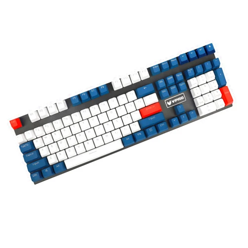 YMDK Double Shot 108 Dyed PBT Shine Through OEM Profile Rainbow Carbon Sunset Keycap for MX Switches Mechanical Keyboard（Only Keycap） (The Navy)