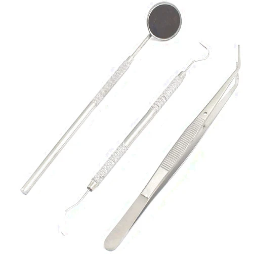 OdontoMed2011 German Grade Stainless Steel 3 Piece Basic Dental Set Mirror Explorer PLIER-Premium Grade ODM
