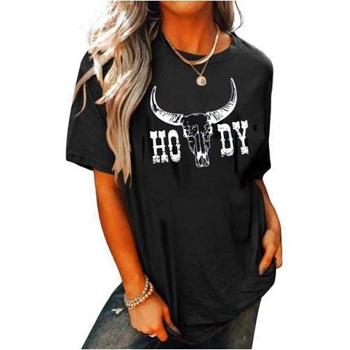 Pingyongchang Y2K Moon Skull Skeleton Oversized T Shirt Halloween Funny Graphic Vintage Tees for Women Casua Loose Tops…