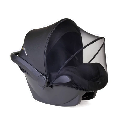 Beberoad Love 2-in-1 Mosquito Net & Sunshade for Car Seat Universal Car Seat Mosquito Net Cover with 2 Way Zipper UV Protection Car Seat Tent Cover (Black)