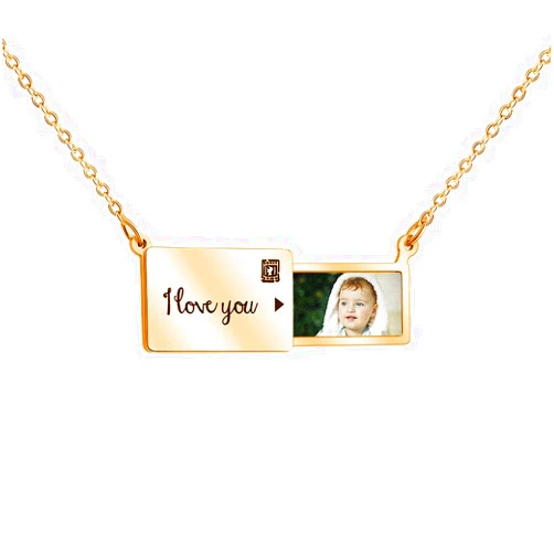 HOCHYOO Personalized Necklace Best Friend Gifts Long Distance Relationship Mother's Day Gift Custom Necklace Name photo Necklaces Friendship Gifts for Women