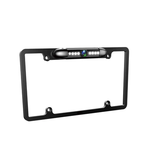 GLK License Plate Backup Camera HD Night Vision Rear View Camera with 8 LEDs 170° Viewing Angle Waterproof Backup Rear Camera for Cars