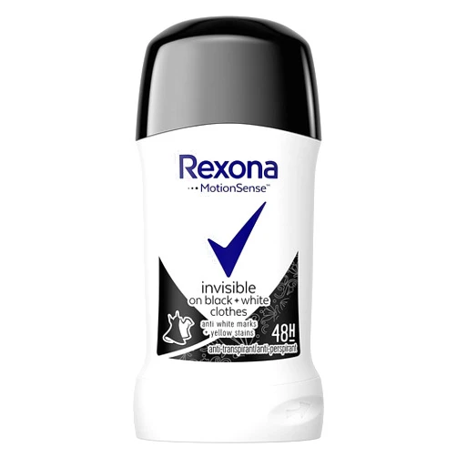 REXONA WOMEN MotionSense INVISIBLE BLACK + WHITE 48h ANTI-PERSPIRANT SOLID STICK 40 ml