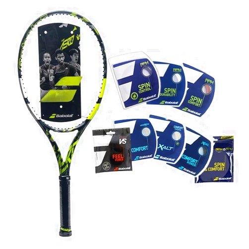 Babolat Pure Aero 98 Tennis Racquet (Choice of String and Tension) (4 3/8), Yellow/Black