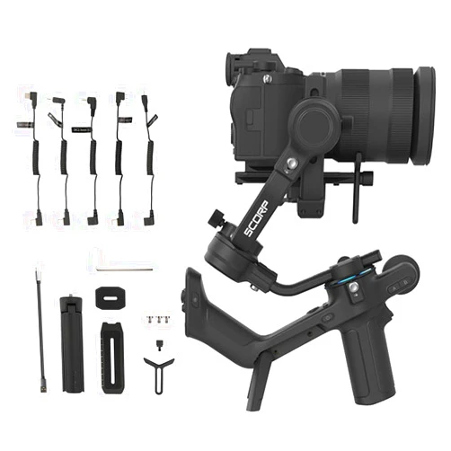 FeiyuTech Official SCORP-C Camera Stabilizer,3-Axis Handheld Gimbal for DSLR and Mirrorless Camera,5.5lbs Payload, for Sony/Panasonic/Lumix/Nikon/Fujifilm,Grip,Lightweight,Button Control