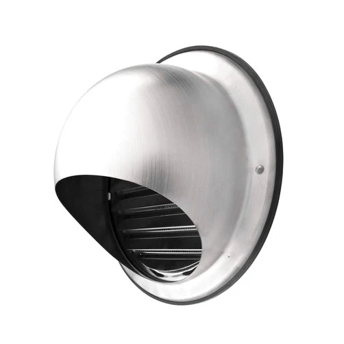 calimaero® KWG 6 inch Round Stainless Steel Outdoor Dryer Vent Covers Ventilation Grill Hood with Rubber Seal Fits only with Metal Ducts