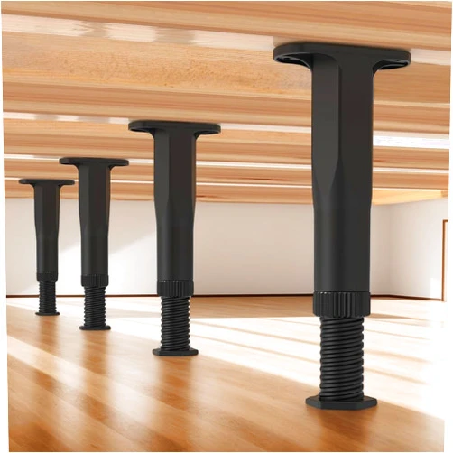 O.HSNYIU 4PCS Heavy Bed Frame Support Legs, 7.87-14.5inch Adjustable Height Bed Support Legs, Bed Frame Center Slats Support Leg, Extra Durable Furniture Legs, for Frame/Sofa/Cabinet/Dresser/Table