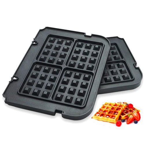 FOCOllK Waffle Plates Only for Cuisinart Griddler GR-4N, GR-5B, GR-6 and GRID-8N Series, 4 Slicer Cuisinart Griddler Waffle Plates, Nonstick Coating Baking Cuisinart Waffle Plates by FOCOllK