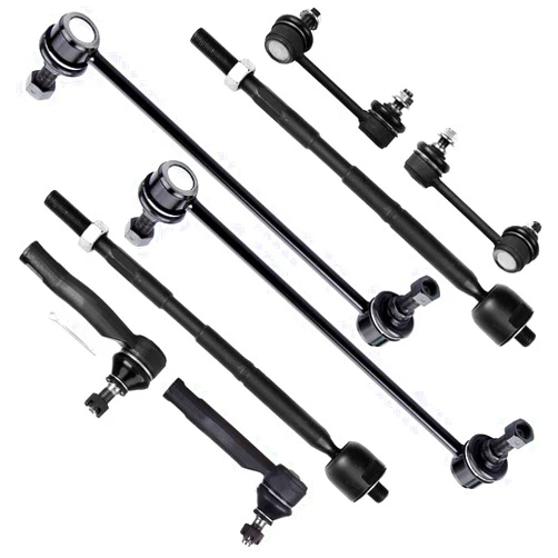 LSAILON 8pcs Outer Tie Rod Ends Front Sway Bar End Links Inner Tie Rod Ends Rear Sway Bar End Links Rear Sway Bar End Links Kit Fit for 2005-2010 for Scion tC