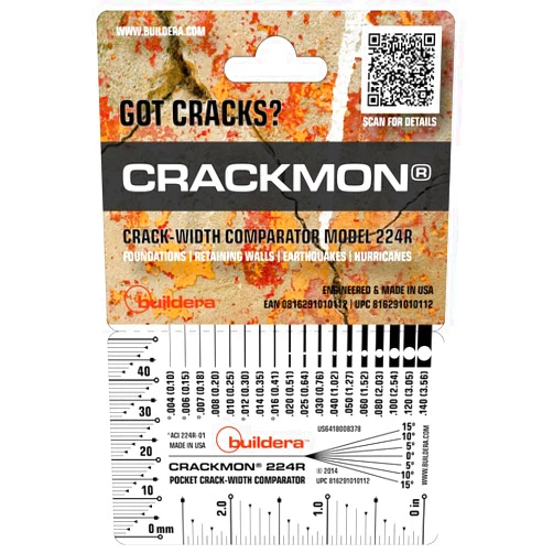BUILDERA CRACKMON® 224R Crack Width Comparator Gauge (ACI 224R-01 Compliant)