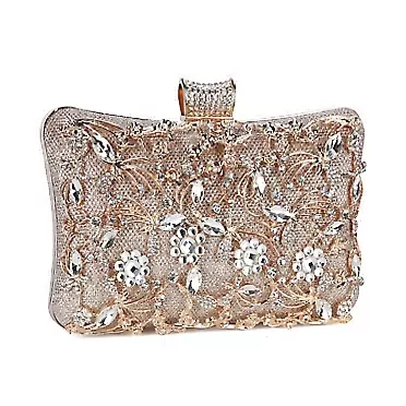 Tanpell Womens Crystal Evening Clutch Bag Wedding Purse Bridal Prom Handbag Party Bag