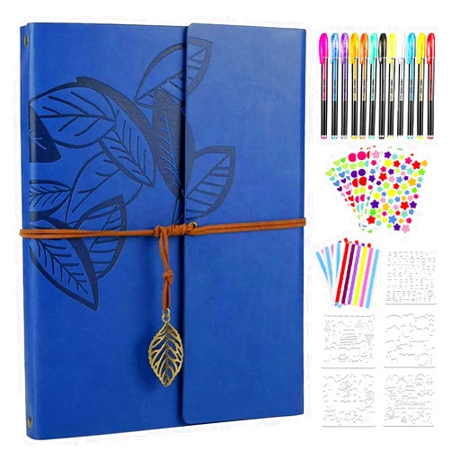 ZEEYUAN Scrapbooking Kits 8.5x11 inch Leather Journal Scrapbook Album DIY Photo Album Family Scrapbook Gift for Couples Anniversary