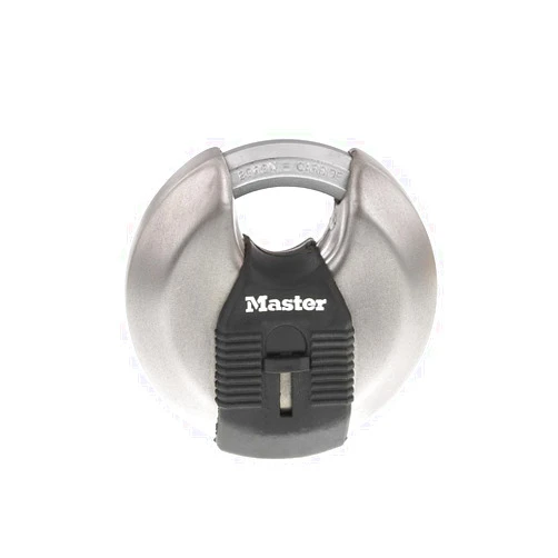 Master Lock M50XD Magnum Heavy Duty Stainless Steel Discus Padlock with Key, Silver