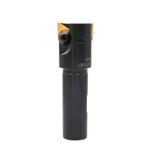 Accusize Industrial Tools Indexable End Mill with 2 Pcs TPG22 Carbide Inserts, 1'' Cuting Diameter, 3/4'' Straight Shank, 0046-0912