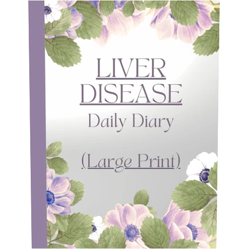 LG Health Records Large Print - Liver Disease Daily Diary for Hepatitis, Fatty Liver, Cirrhosis, Hemochromatosis, Wilson Disease, More: Track Symptoms and Severity, Medications, Activities, Meals, Wellbeing