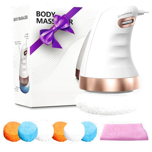 LIISKY Health Care Logistics Body Sculpting Machine, Handheld Cellulite Massager for Beauty Sculpt Belly Butt Arms Legs with 6 Washable Massage Pads