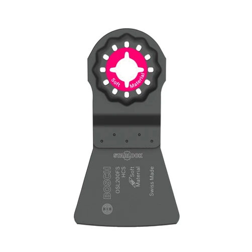 BOSCH OSL200FS 1-Piece 2 in. Starlock Oscillating Multi Tool Soft Materials High-Carbon Steel Flexible Scraper Blade for Removing Caulk and Sealants