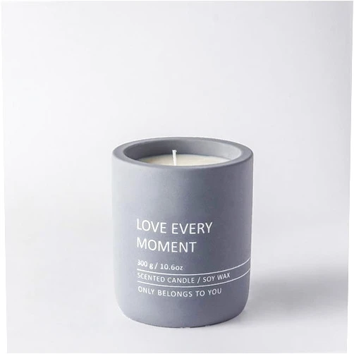 Hopefire Decorative Candle with Embossed Geometric Pattern, White