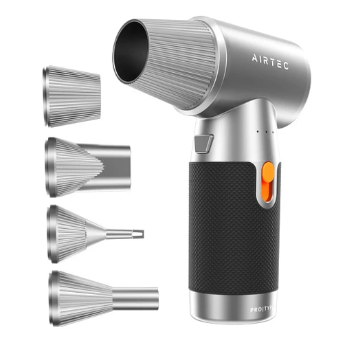 IT Dusters AirTec Ultra Cordless Air Duster for PC & Electronics, Rechargeable Electric Air Blower for Keyboard, Laptop, Console & Home Cleaning, Alternative to Canned Air (Type 8 - Space Core)