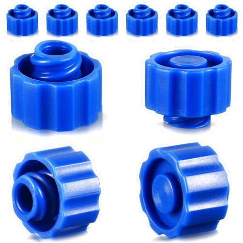 Tenare 150 Pieces Syringe Tip Caps No Needle Luer Connector Cap for Feeding Tubes Lab Supplies, Blue