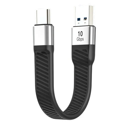 LamToon Short USB C Cable 10Gbps, USB-C 3.1 Gen 2 USB-A Android Auto Cable, 60W USB A to C Fast Charging Cable Type C for USB C External SSD MacBook Pro iPad S21 0.45FT