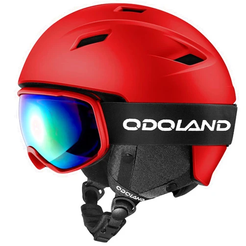 Odoland Ski Helmet and Goggles Set, Snowboard Helmet Glasses for Men, Women & Youth - Shockproof/Windproof Gear for Skiing, Snowboarding