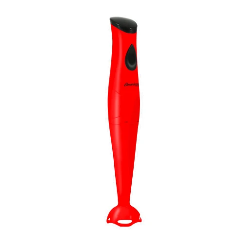 Elite Gourmet Electric Immersion Hand Blender, Mixer, Chopper, 1-Touch Control Multi Purpose Hand Blender Stick, Mixer, Chopper, 150 Watts One-Touch Control For Soups, Sauces, Baby Food, Red