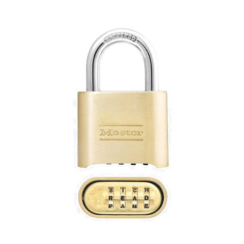 Master Lock Padlock, Set Your Own Letter Combination Lock, 2 in. Wide, 175DWD, 1- inch, Tan