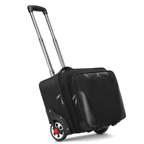 MATEIN Rolling Laptop Bag, Mens Large Briefcase with Big Wheels Fits 17.3 Inch Notebook for Business Travel Work, Water Resistant Roller Computer Case College Teacher Luggage Carry on Suitcase, Black