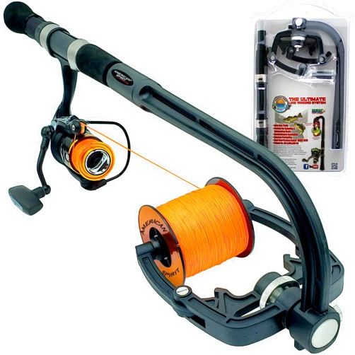 American Spirit Fishing Line Spooler, No Line Twist, Portable Line Winding System, Zero Twist Line Spooler for Reels or Casting Reel, Ultimate Fishing Line Winder Spooler Eliminates Line Twisting