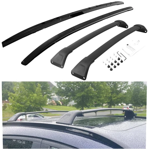 SAREMAS 4Pcs Black Cargo Rack for Mazda CX5 CX-5 2017-2021 2022 2023 2024 Roof Rail Roof Racks Cross Bars Luggage Carrier Accessories