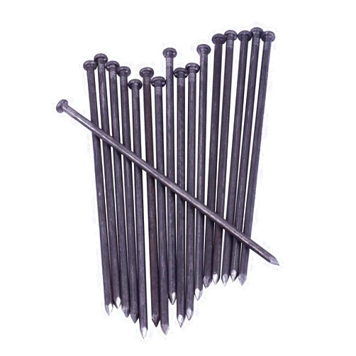 GRANDAN Round Metal Landscape Edging Anchoring Spikes, 50 Counts 10 Inch Length, Garden Landscape Spike for Paver Edging, Tent, Weed Barrier, Iron Timber Nails (10 Inch-50Pcs)