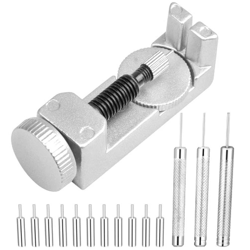 Cridoz Watch Link Removal Tool Kit, Cridoz Watch Pin Removal Tool with 12pcs Replacement Pins and 3pcs Pin Punches for Watch Band Remover, Watch Bracelet Sizing, Watch Strap Adjustment and Watch Repair