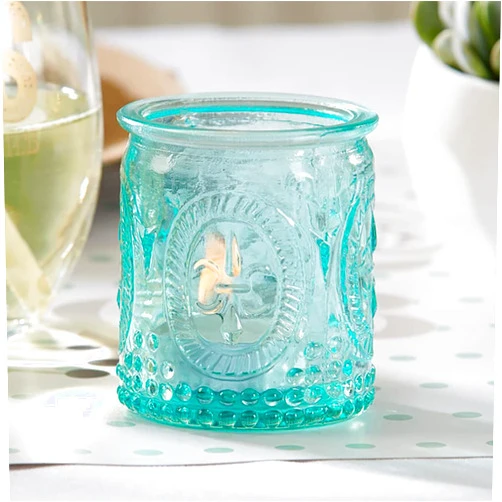 Kate Aspen Vintage Blue Glass Tealight Holder - Set of 8