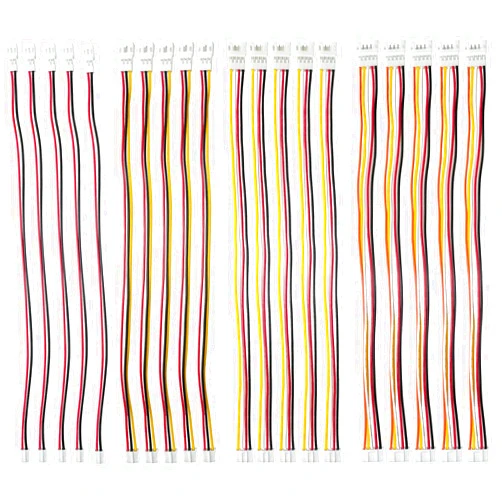 Cermant 20pcs PH2.0mm 2PIN 3PIN 4PIN 5PIN Double End Female and Male Connector Extension Cord Terminal Connector Electronic Wire Cable 200mm Compatible with JST XH