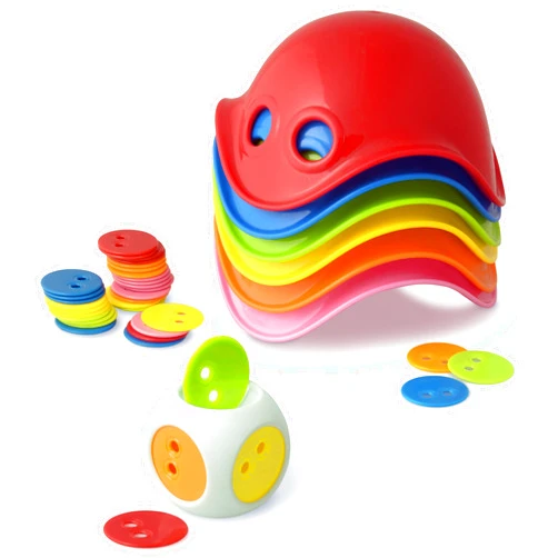 MOLUK Bilibo Baby Toy Dice + 36 Counters + 1 Bag + 1 Information Booklet (May not Be in English) Assorted Colours 12.5 x 12.5 x 12.5 cm