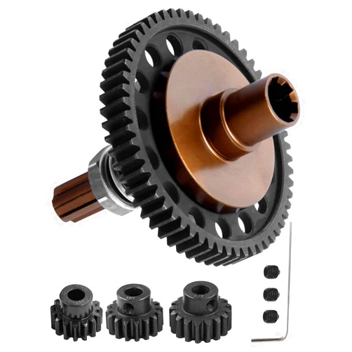 ARRCat 57T 0.8Mod Slipper Gear with 3.175mm Pinions Gear 15T 16T 17T RC Gears Upgrades Part for 1/10 Arrma Granite Senton Big Rock Vorteks 3S Blx Mega550, Kraton Outcast 4S Blx, 1/8 Typhon 3S,Bronze