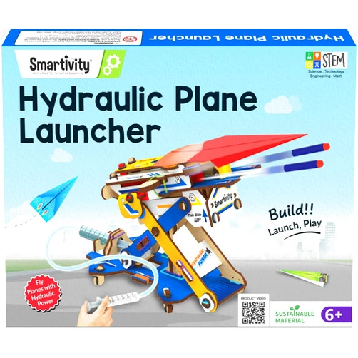 Smartivity DIY 2in1 Hydraulic Paper Airplanes & Darts Launcher STEM Toy for Kids Ages 6-14 Years I Birthday Gifts for Smart Kids | Science Kit for Boys & Girls 6, 8,10,12,14 Years Old