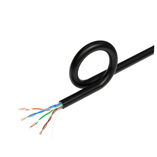 Cables Direct Online 1000FT Direct Burial CAT5e UTP Outdoor 24 AWG UV Resistant Cable Unshielded Copper Clad Aluminum Wire Solid (1000FT, UTP)