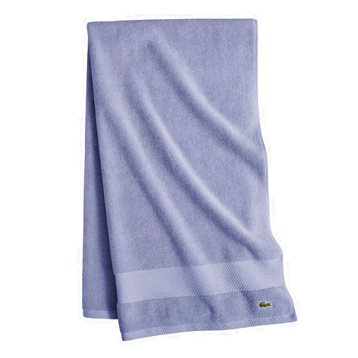 Lacoste Heritage Supima Cotton Bath Towel, Light Denim, 30
