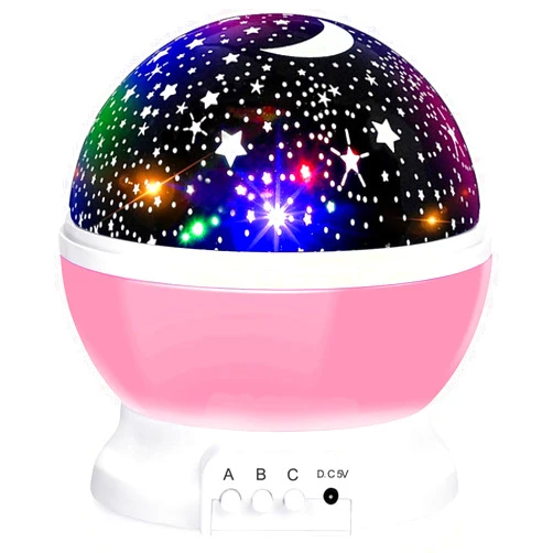 SUNNEST Night Light for Kids,Kids Night Light, Star Night Light, Nebula Star Projector 360 Degree Rotation Moon Star Projector - 4 LED Bulbs 8 Light Color Changing with USB Cable