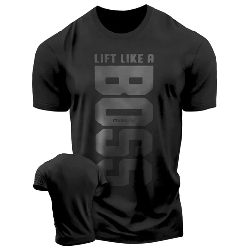 Gymish Lifestyle Lift Like a Boss Workout Shirts for Men, Gym Workout T-Shirt