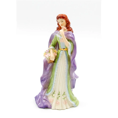 Cosmos Gifts Fine Elegant Porcelain Irish Rose of Tralee Lady with Rose Figurine, 8 in