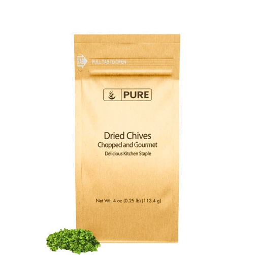 Pure Original Ingredients Dried Chives (4 oz) Thin & Delicate, Gourmet Chopped Chives, Delicious Kitchen Staple.
