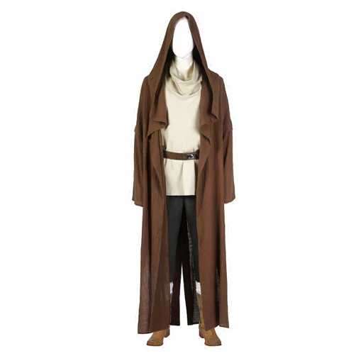 LILLIWEEN Tunic Costume Mens Tunic Hooded Robe Cosplay Full Set Adult Halloween Cloak Tunic Belt Set