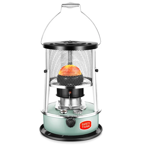 OVLRIJP Portable Kerosene Heaters for Indoor Use, Small Kerosene Heater with Fuel Pipe, Height Adjustable Kerosene Stove, Kerosene Heaters for Outdoor Camping Fishing Hiking Patio (Blue)