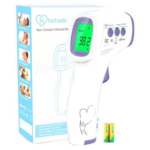 Hetaida Digital Thermometer for Adults and Kids, No Touch Forehead Thermometer for Baby, 2 in 1 Body Surface Mode Infrared Thermometer with Fever Alarm and Instant Accuracy Readings