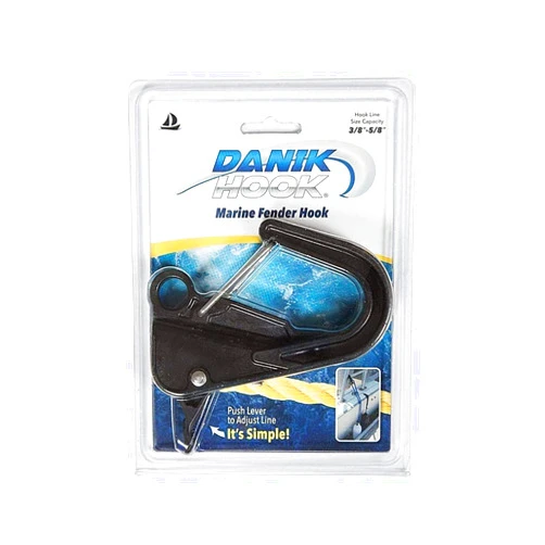 Danik Hook Marine Fender Hanger Hook, High Strength Composite Anchor Clip, Knotless Anchor System, Easy to Use, Holds 300 lbs.